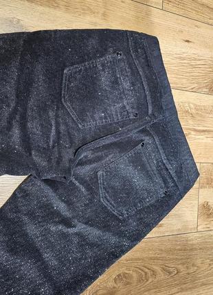 Джеггинсы джинсы скинни на резинке с люрексом блестящие7 фото