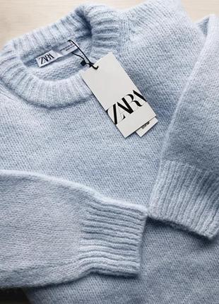 Новый свитер от zara нежно голубого цвета1 фото
