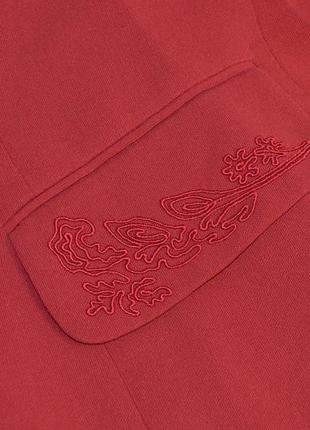 Брендовый бордовый пиджак жакет блейзер с карманами precis petite этикетка6 фото
