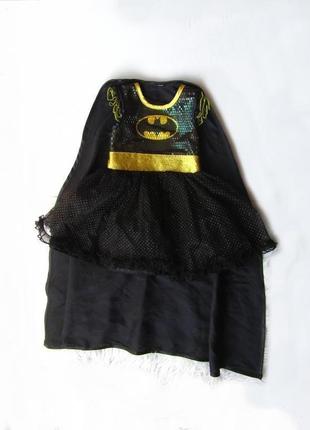 Карнавальний костюм плаття з плащем пишне batgirl batwoman batman новорічний halloween хеллоуїн1 фото