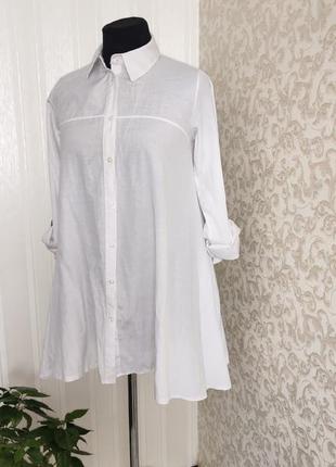 Стильная оригинальная белая рубашка vuslat4 фото