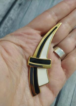 Брошь винтаж бренд monet металл эмали