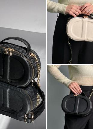 Женская сумка christian dior signature oval camera bag1 фото