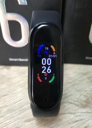 Фітнес браслет fitpro smart band m6 (смарт годинник, пульсоксиметр, пульс). колір: чорний
