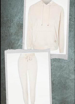 George костюм велюровий молочного кольору, розмір м (12-14)