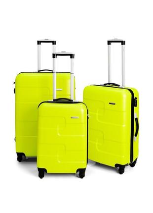 92562-yellow валізи пластик 20/24/28" 3шт/наб
