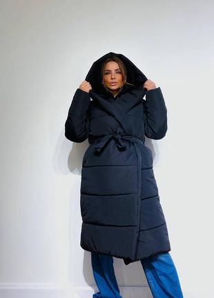 Куртка-одеяло объемное пальто курточка длинная6 фото