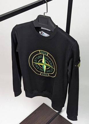 Кофта stone island черная / повседневные свитшоты от стон айленд