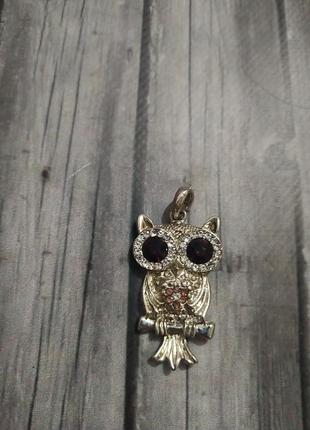 Кулон метал кристали