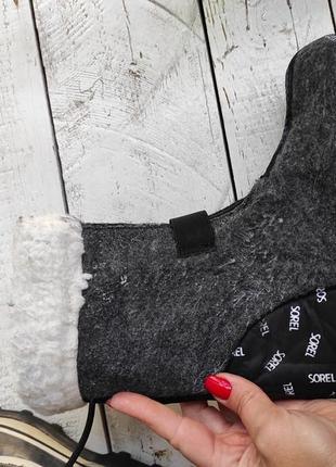 Теплейшие непромокаемые кожаные термосапоги сапоги чоботи снегоходы сноубутсы с валенком corel caribou 36p8 фото