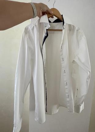 Climber біла однотонна сорочка рубашка