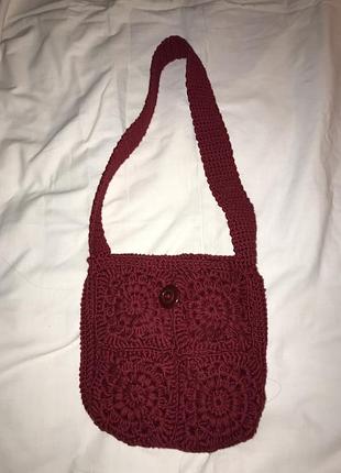 Сумка вязанная ручная работа 100% хлопок