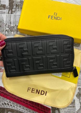 Кожаный кошелек fendi фенди, кошелек из натуральной кожи, кожаные кошельки, брендовый кошелек9 фото