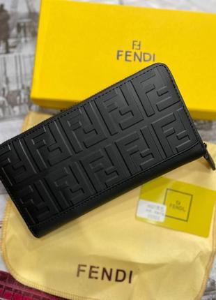 Кожаный кошелек fendi фенди, кошелек из натуральной кожи, кожаные кошельки, брендовый кошелек8 фото