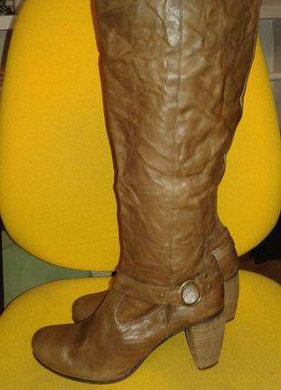 Мега крутые, высокие из натуральной кожи деми сапоги  голландского бренда spm shoes & bo2 фото