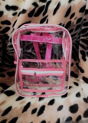 Прозрачный рюкзак nika torri розовый2 фото