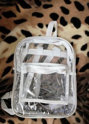 Прозрачный рюкзак nika torri белый3 фото
