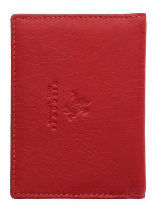 Визитница кожаная visconti tc1 - polo (red) красная1 фото