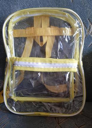 Прозрачный рюкзак nika torri жёлтый