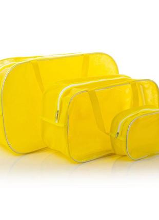 Набор из 2х полупрозразрачных сумок m, l из спанбонда+пвх nika torri лимон