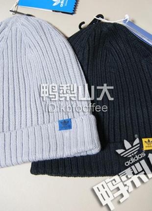 Шапка adidas originals beanie chunky black4 фото