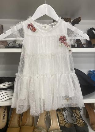 Guess baby оригинал детское белое кружевное платье