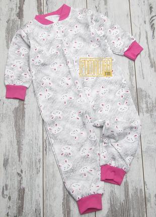 98 (28) 1,5-2 года теплый детский спальный человечек сдельная пижама слип комбинезон для сна с флисом 8128 рзв
