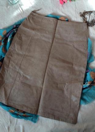 Класная замшевая юбка с лазерным тиснением,46-48разм.,arma.