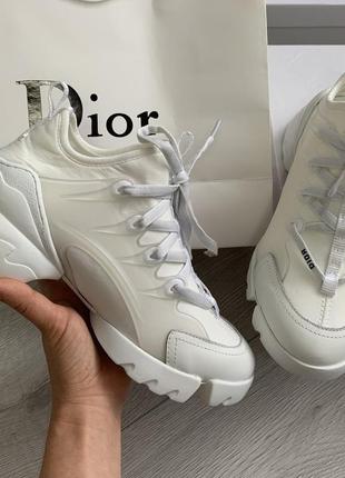 Женские кроссовки белые, шикарные весна-осень d-connect white