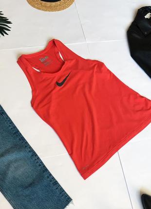 Качественная спортивная майка борцовка красная оригинал nike dri-fit2 фото