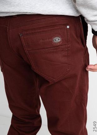 Джинсы, брюки мужские зимние на флисе стрейчевые warxdar, турция3 фото
