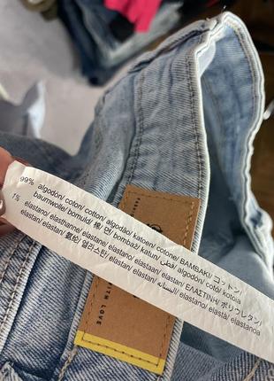 Брюки рваные джинсы stradivarius mom jeans6 фото