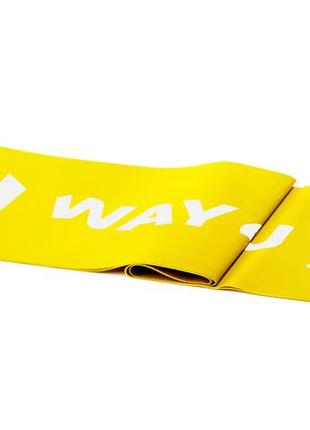 Эластичная лента для фитнеса way4you - light (yellow) сопротивление 2 - 6 кг2 фото