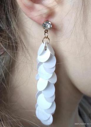 Сережки вечірні "луска"