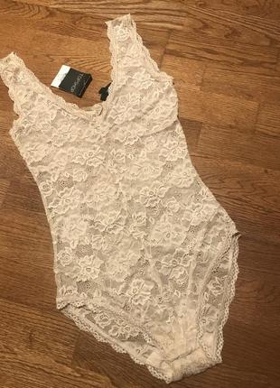 Кружевное боди topshop, p. 38-40/m-l