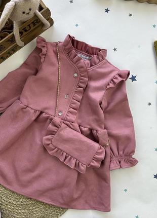 Платье замш кроха