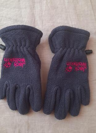 Детские флисовые перчатки jack wolfskin