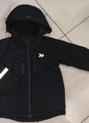 Черная мембранная зимняя куртка lager 157  104-110 см (4-5 лет)