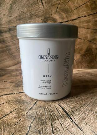 Капілярна маска з кератином для пошкодженого волосся envie luxury keratin mask1 фото