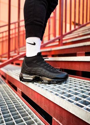 Чоловічі спортивні черевики nike air max sneakerboot 95 найк аір макс термоносок10 фото