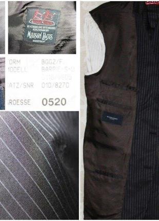 Пиджак жакет шерсть чёрный в синюю полоску burberry оригинал 52р5 фото