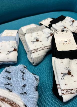 Махрові шкарпетки «новорічні»5 фото