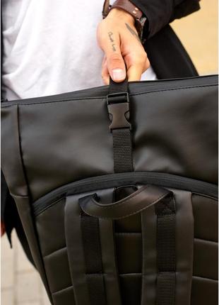 Чоловічий рюкзак ролл sambag rolltop x чорно-сірий8 фото