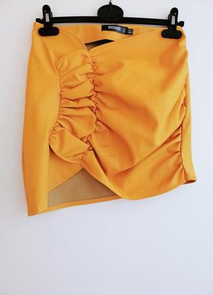Юбка женская оранжевая мини1 фото