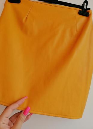 Юбка женская оранжевая мини5 фото