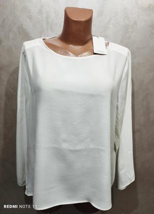 574.лаконичная белая вискозная блузка производителя модной одежды из испании mango. новая, с биркой