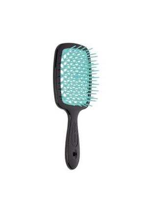 Щітка для волосся чорна з бірюзовим janeke superbrush 71sp226tff