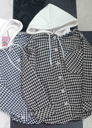 Теплые рубашки с капюшоном