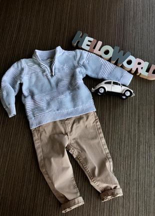 Святковий комплект на 1 рік, светр і штани на 12-18 міс, костюм на 1 рік
