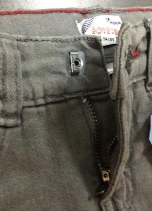 Термо джинсы хлопок с подкладкой на мальчика малыша р. 74-80 (9-12 месяцев)6 фото